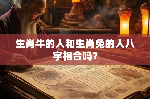 生肖牛的人和生肖兔的人八字相合吗？