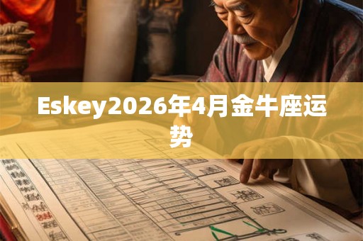 Eskey2026年4月金牛座运势