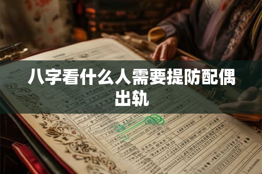 八字看什么人需要提防配偶出轨