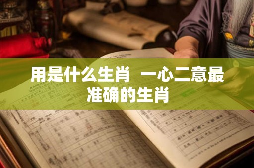 用是什么生肖  一心二意最准确的生肖