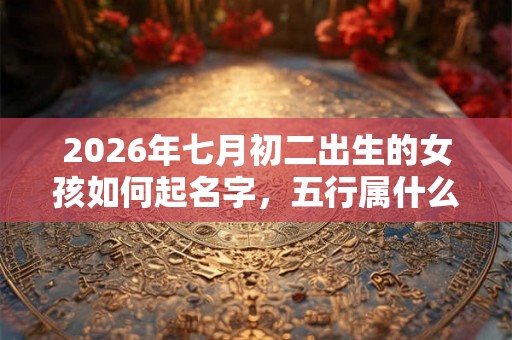 2026年七月初二出生的女孩如何起名字，五行属什么
