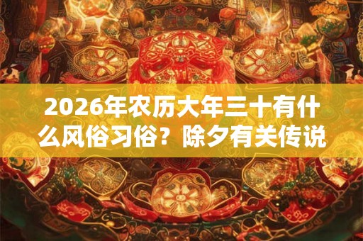 2026年农历大年三十有什么风俗习俗？除夕有关传说