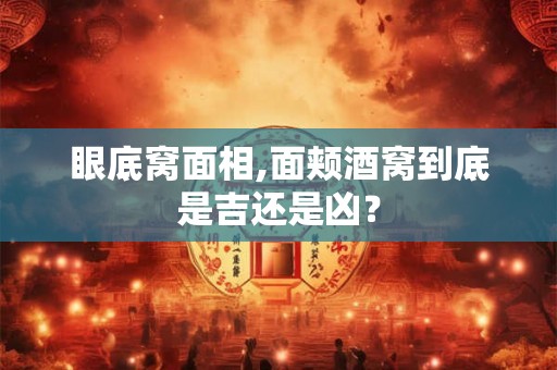 眼底窝面相,面颊酒窝到底是吉还是凶？