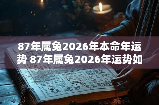 87年属兔2026年本命年运势 87年属兔2026年运势如何