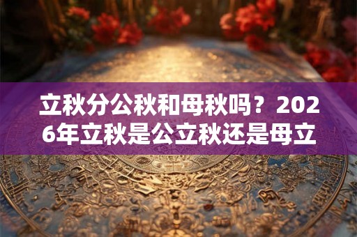 立秋分公秋和母秋吗？2026年立秋是公立秋还是母立秋？