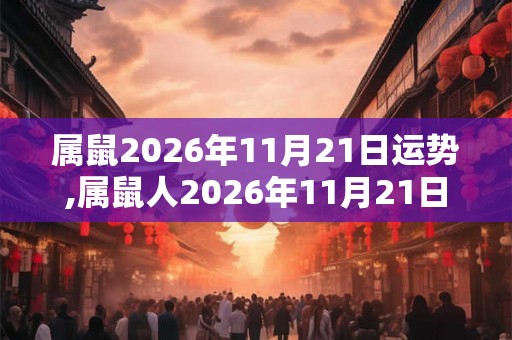 属鼠2026年11月21日运势,属鼠人2026年11月21日财运,生肖鼠2026年11月21日运势
