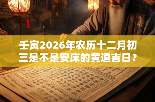 壬寅2026年农历十二月初三是不是安床的黄道吉日? 壬寅2026年农历十二月初三是不是安床的黄道吉日?