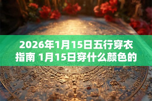 2026年1月15日五行穿衣指南 1月15日穿什么颜色的衣服 2026年1月15日五行穿衣指南 1月15日穿什么颜色的衣服