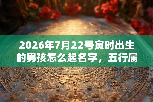 2026年7月22号寅时出生的男孩怎么起名字，五行属什么