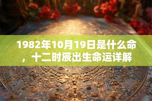 1982年10月19日是什么命，十二时辰出生命运详解
