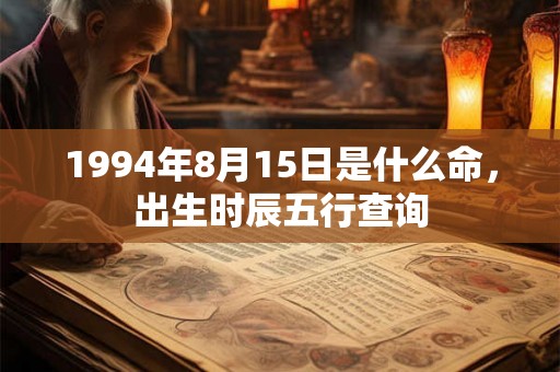 1994年8月15日是什么命,出生时辰五行查询 1994年8月15日是什么命,出生时辰五行查询