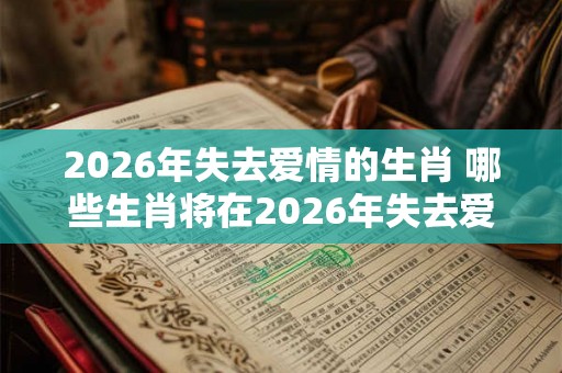 2026年失去爱情的生肖 哪些生肖将在2026年失去爱情