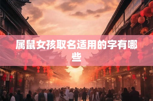 属鼠女孩取名适用的字有哪些