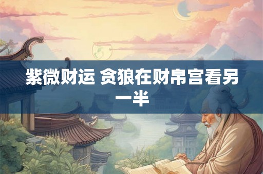 紫微财运 贪狼在财帛宫看另一半