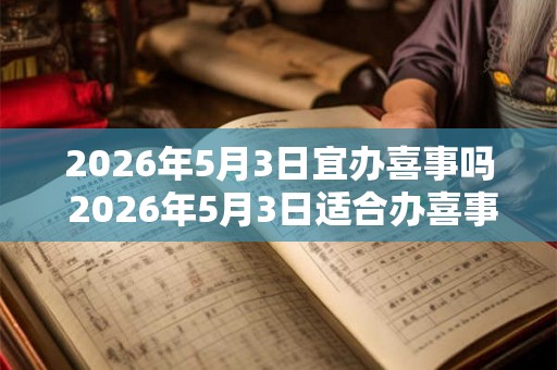 2026年5月3日宜办喜事吗 2026年5月3日适合办喜事吗