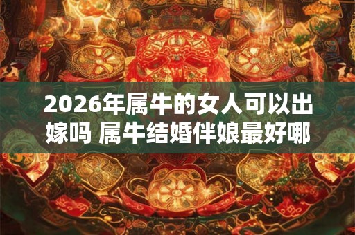2026年属牛的女人可以出嫁吗 属牛结婚伴娘最好哪个生肖