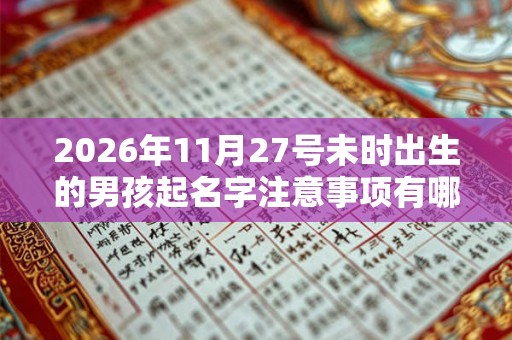 2026年11月27号未时出生的男孩起名字注意事项有哪些