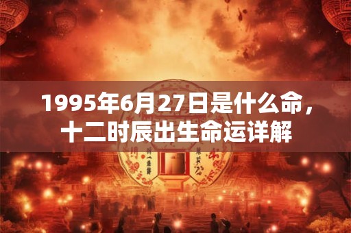 1995年6月27日是什么命，十二时辰出生命运详解