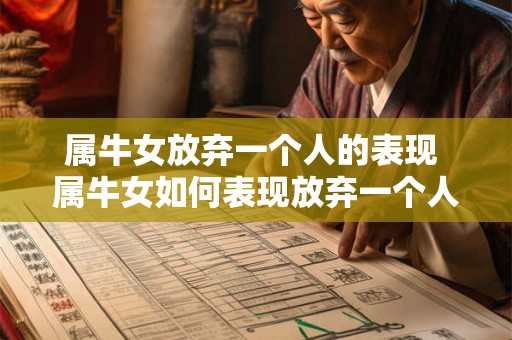 属牛女放弃一个人的表现 属牛女如何表现放弃一个人