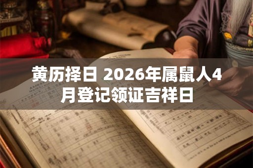 黄历择日 2026年属鼠人4月登记领证吉祥日 黄历择日 2026年属鼠人4月登记领证吉祥日