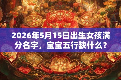 2026年5月15日出生女孩满分名字，宝宝五行缺什么？