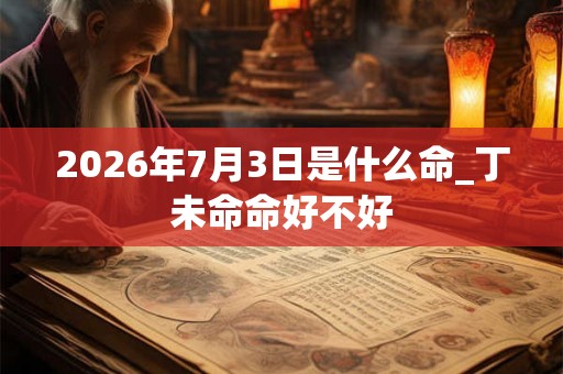 2026年7月3日是什么命_丁未命命好不好 2026年7月3日是什么命_丁未命命好不好
