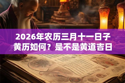 2026年农历三月十一日子黄历如何？是不是黄道吉日？