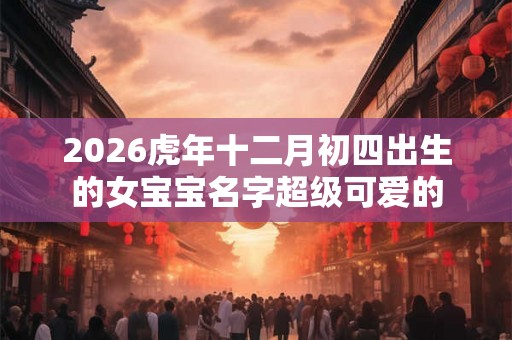 2026虎年十二月初四出生的女宝宝名字超级可爱的