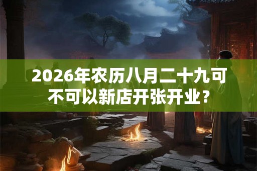 2026年农历八月二十九可不可以新店开张开业？