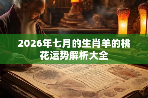 2026年七月的生肖羊的桃花运势解析大全