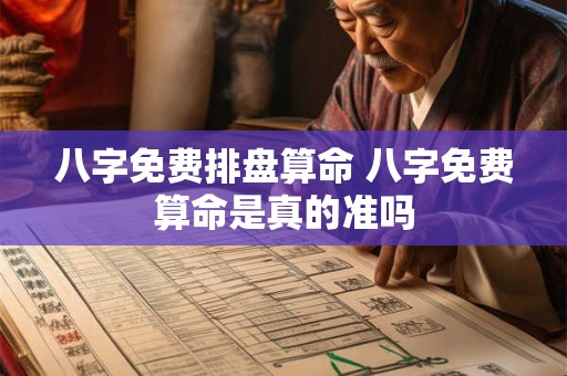 八字免费排盘算命 八字免费算命是真的准吗