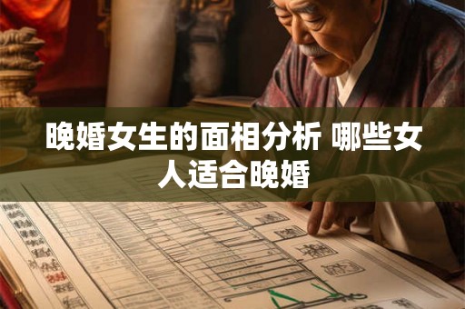 晚婚女生的面相分析 哪些女人适合晚婚