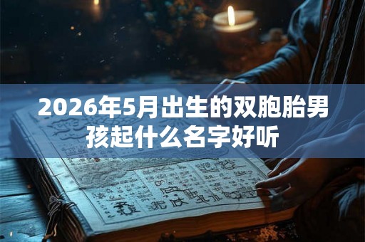 2026年5月出生的双胞胎男孩起什么名字好听