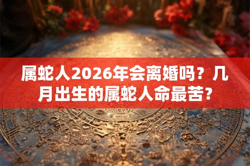 属蛇人2026年会离婚吗？几月出生的属蛇人命最苦？