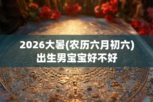 2026大暑(农历六月初六)出生男宝宝好不好