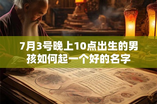7月3号晚上10点出生的男孩如何起一个好的名字
