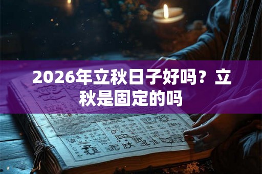 2026年立秋日子好吗？立秋是固定的吗