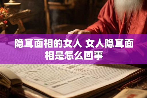 隐耳面相的女人 女人隐耳面相是怎么回事