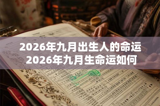 2026年九月出生人的命运 2026年九月生命运如何