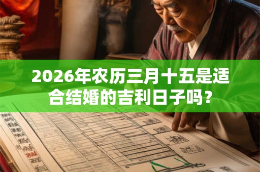 2026年农历三月十五是适合结婚的吉利日子吗？