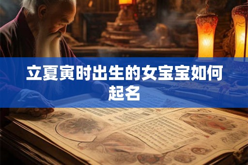 立夏寅时出生的女宝宝如何起名