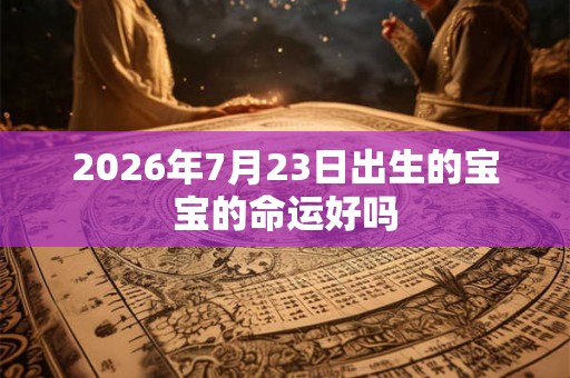 2026年7月23日出生的宝宝的命运好吗