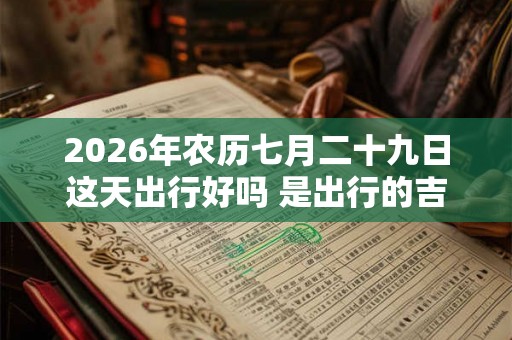 2026年农历七月二十九日这天出行好吗 是出行的吉日吗