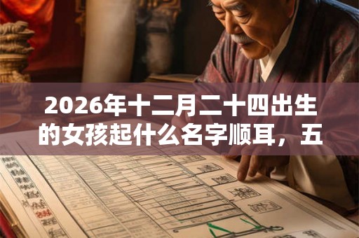 2026年十二月二十四出生的女孩起什么名字顺耳，五行属什么