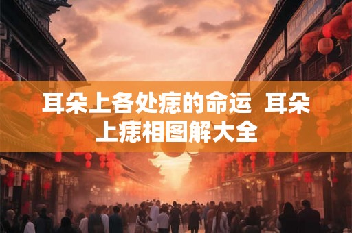 耳朵上各处痣的命运  耳朵上痣相图解大全