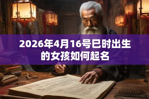 2026年4月16号巳时出生的女孩如何起名