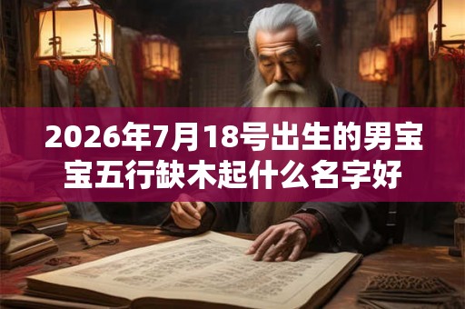 2026年7月18号出生的男宝宝五行缺木起什么名字好 2026年7月18号出生的男宝宝五行缺木起什么名字好