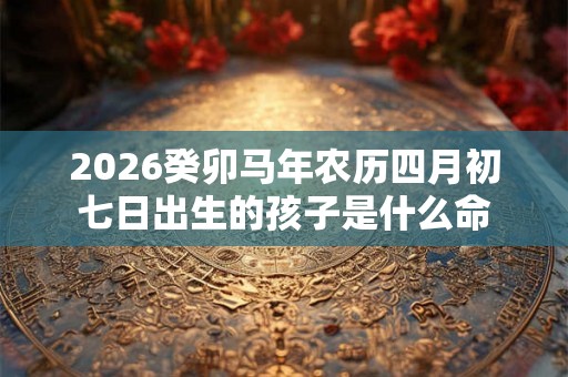 2026癸卯马年农历四月初七日出生的孩子是什么命