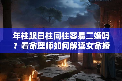 年柱跟日柱同柱容易二婚吗？看命理师如何解读女命婚姻