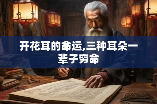开花耳的命运,三种耳朵一辈子穷命